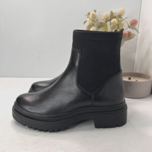 Harley Davidson Lenora 6 Inch Leather/Neoprene Boot D84782 Black Women 6.5M NWOB